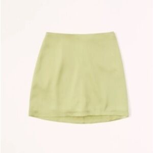 Abercrombie Slinky Satin Mini Skort in Green
